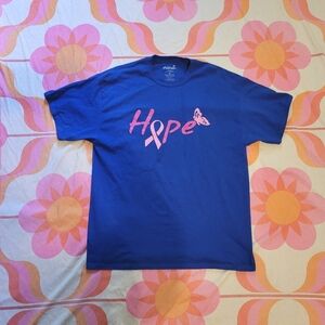 Blue Hope T-Shirt with Pink Ribbon